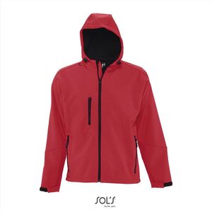 SOL'S Men´s Hooded Softshell Jacket Replay L848 - Pepper Red - L