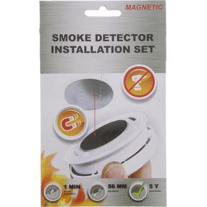 Rookmelder bevestiging set - Magnetische Montage set Rookmelder - 1 stuks - Diameter 56 mm - Sticker Magneet - Rookmelders - Koolmonoxidemelder - Gasmelder.