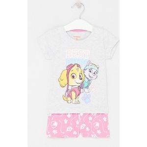 Paw Patrol shortama - roze met grijs - Skye en Everest pyjama - maat 116
