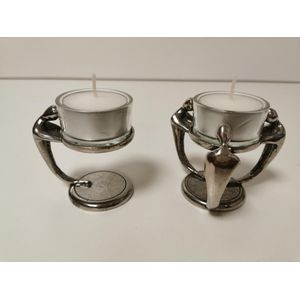 Waxine houder - 2 sert - Kurz Edeltin - 7cm