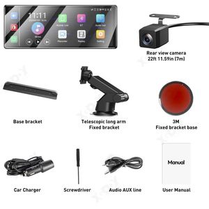 Navigatiesysteem Auto - Dashcam voor auto - GPS Navigatie - Draadloze - 4K DVR - Bluetooth Audio - ADAS Systeem - 11,3"" - Achteruitrijcamera - 64TF