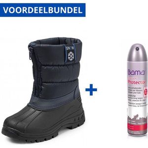 Gevavi Boots - CW11 Sneeuwlaarzen - Snowboots voor Kinderen - Blauw - Maat 35 + Bama Waterafstotende Schoenspray