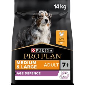 Pro Plan Medium & Large Adult 7+ (Senior) Age Defence - Hondenvoer Droogvoer - Kip - 14 kg
