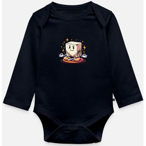 baby rompertje met tofu design - navy - lange mouwen - 6-9 maanden oud
