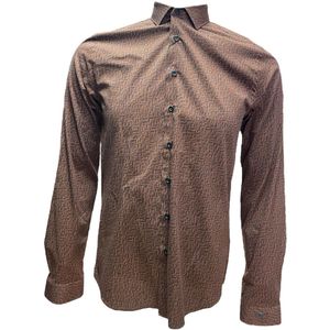 Cast Iron Overhemd - Donker Oranje - Maat S