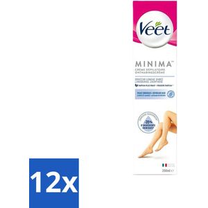 Veet Ontharingscrème Minima Gevoelige Huid 200 ml - Voordeelverpakking - 12 stuks