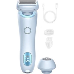 Epilator - 2-in-1 draagbaar scheerapparaat - Nat en droog zeemeerminscheerapparaat voor vrouwen - Epilator Dames Dubbele Hoofdscheerapparaat Privé Haartrimmer - Elektrisch Scheerapparaat Dames Epilator - Blauw