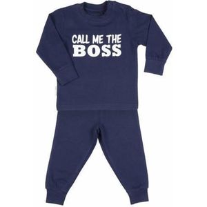 Frogs and Dogs Pyjama – ""Call Me The Boss"" – Roze – Maat 62 – Comfortabele Baby Pyjama