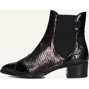 Pertini - 30961 - Enkellaarsjes - Zwart - Lakleer - Handgemaakt