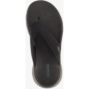 Skechers - Teenslippers - Zwart - Imitatieleer - Soft Foam Voetbed