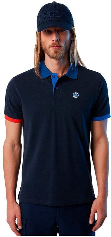 North Sails Graphic 692398 Korte Mouw Poloshirt Blauw L Man