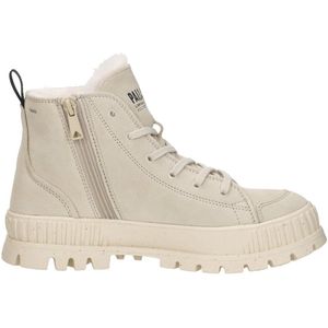 PALLADIUM Pallashock Zip Warm Enkellaars - Beige - Leer