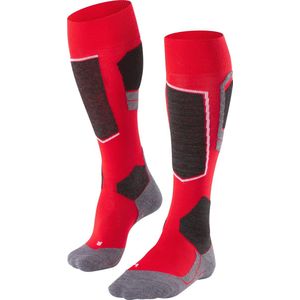 FALKE SK4 Advanced Skiën anti blaren, anti zweet Merino Wol Wintersportsokken Heren rood - Maat 46-48