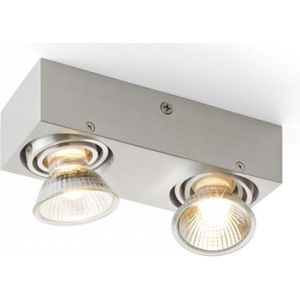 WhyLed Plafondlamp Led | Kantelbaar | Aluminium | GU10 fitting | 2x50W | IP20