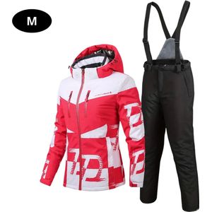 Bovista Ski Suit - Skipak - SkiBroek - Wintersport - Skijas - Dames - 2-Delig - Rood/Wit - Maat M