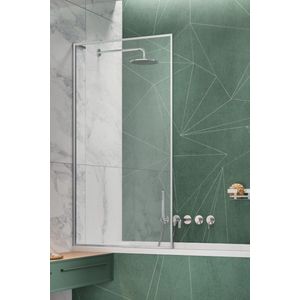 Badwand Modo F SL - 100x150cm - Chrome - 8MM hard glas - Rechts gehoekt