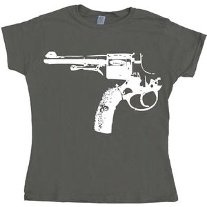 Hybris Damen Reversed Revolver Girly T-Shirt SH-5-15173-H14-2 DarkGrey-M