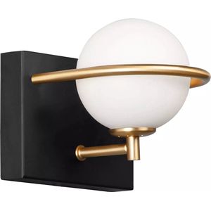 TooLight APP1220-1W Wandlamp Zwart/Goud - Elegante Verlichting met 1 Lichtpunt