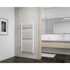 Schulte EP12060 04 designradiator 60 x 121 cm München, 711 Watt, alpine-wit, radiator voor de badkamer en keuken