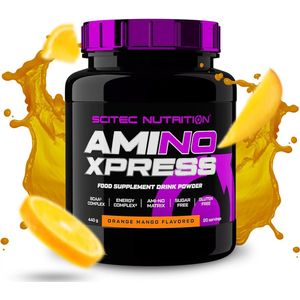 Scitec Nutrition® - Ami-NO Xpress (440 gram - Orange/Mango) - Sinaasappel/Mango - 20 doseringen - aminozuren - aminozuur - bcaa - l-isoleucine - l-leucine - l-valine - poeder