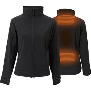 Verwarmde Softshell Jas - Slim Fit voor dames - Met extra warme fleecevoering - Rapid power technologie - zwart