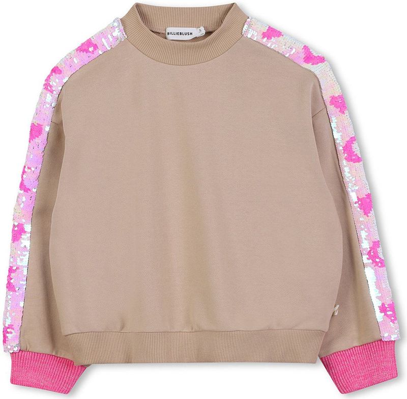 Billieblush - U21370 - Sweatshirt - Beige - 10 Jaar - Meisjes