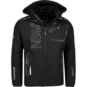 Geographical Norway Softshell Jas Heren Zwart/Zwart Royaute - S