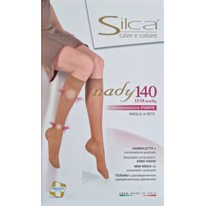 Silca® Nady 140 15/18 mmHg Transparante compressiekousen - steunkousen - sokken voor  werk & reizen - kleur Zand schoenmaat 38-39