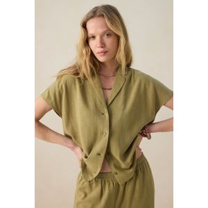 Sissy-Boy - Blouse - Groen - Korte Mouwen