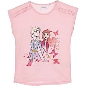 Disney Frozen Shirt- lichtroze - Maat 128 (8 jaar)
