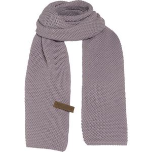 Knit Factory Jazz Gebreide Sjaal Dames - Roze Wintersjaal - Langwerpige sjaal - Wollen sjaal - Dames sjaal - Mauve - 200x30 cm