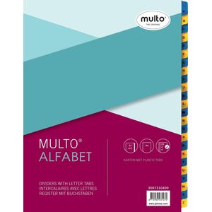 Tabbladen multo 7310400 a4 23r karton a-z chamois | 1 stuk | 10 stuks