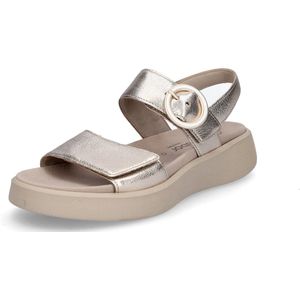 Gabor - Damessandaal - Goud - Generfd Leer - Uitneembaar Voetbed - Klittenbandsluiting