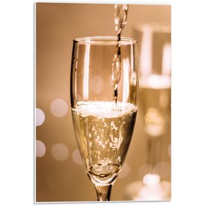 Forex - Champagneglas - 40x60cm Foto op Forex
