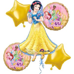 Disney Princess – Sneeuwwitje - Ballon set – 5-Delig – Helium ballon – Folieballon - Happy Birthday.