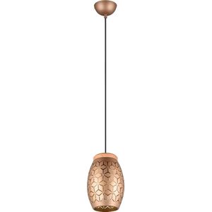 LED Hanglamp - Hangverlichting - Torna Dabi - E27 Fitting - Rond - Coffee - Metaal