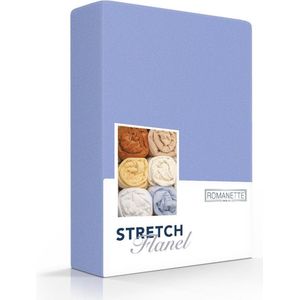 Romanette - Hoeslaken - Lavendel - Stretch Flanel - Lits-Jumeaux
