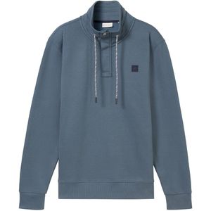 Tom Tailor Troyer sweatshirt met logobadge