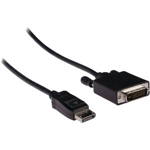 Valueline DisplayPort - DVI kabel DisplayPort male - DVI-D 24+1p male 2 meter - Zwart