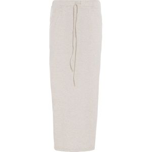 Knit Factory Lily Rok - Dames rok - Midi-rok - Rechte rok - Kokerrok - Met steekzakken - Reikend tot kuithoogte - Beige - S