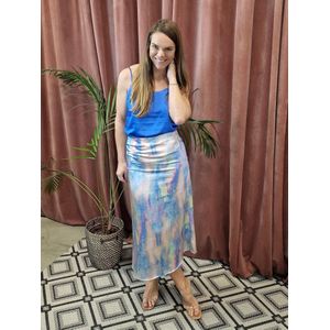 ONLY - ONLMAYRA HW LONG SATIN AOP SKIRT WVN - Meisjes - Rokken