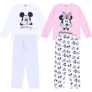 2x Wit-roze pyjama - Minnie Mouse DISNEY / 128cm