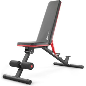 Multifunctionele Opvouwbare Fitnessbank met 6 Verstelbare Rugstanden - Duurzame Halterbank Voor Thuis - Maximaal 160 kg - Ideaal Voor Krachttraining
