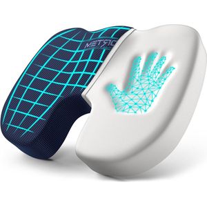 Orthopedisch Traagschuim Zitkussen voor Bureaustoel - Wasbare Hoes - Comfortabel Sierkussen