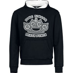 Five Finger Death Punch Logo Heren Trui met capuchon - zwart/wit - S