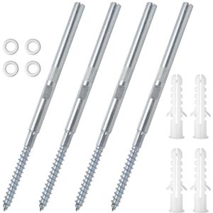 Set van 4 Onzichtbare Wandplankhouders - Zwevende Plankdragers voor Houten en Metalen Planken - Draagvermogen 18 kg