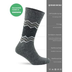 Qubar Socks - Alpaca Sokken - Zig Zag