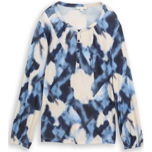 Tom Tailor - Blouse - Geruit - Longsleeve - Halve Knoopsluiting