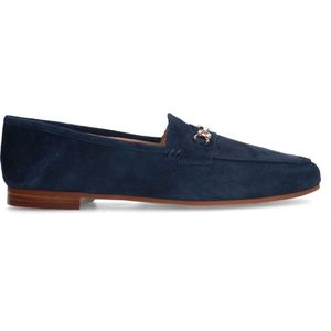 Manfield - Dames - Blauwe suède loafers - Maat 39