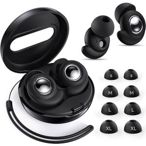 Goodivery - Earplugs - Oordopjes - Oordopjes om te Slapen - Comfortabele Herbruikbare Siliconen Oordopjes - Zwart